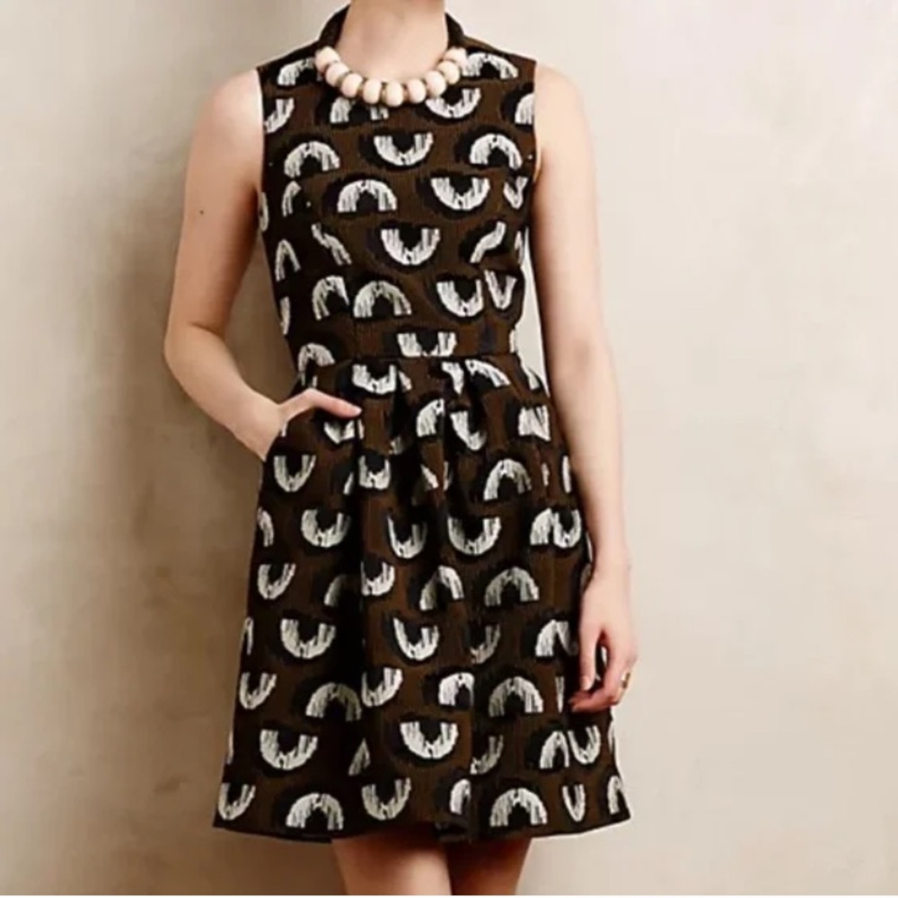 Anthropologie Hunter Dixon by Hunter Bell adete structured jacquard dress